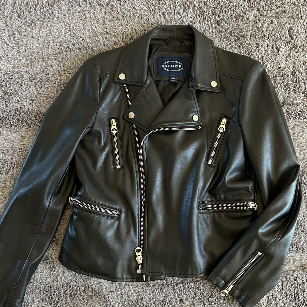 Scoop Vegan Leather Jacket size medium